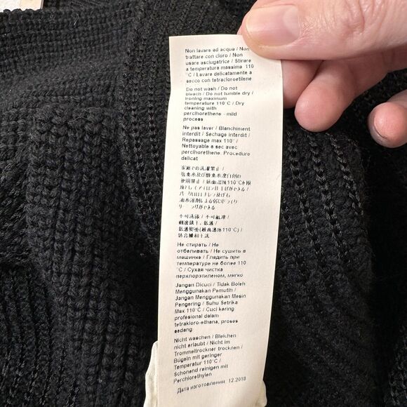 Roberto Cavalli Sweater Wool Blend Cut Out Waist Black Rib Knit IT 42 - Picture 12 of 12